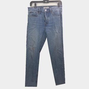 Levi's Premium Wedgie Skinny Raw Hem Denim Jeans Women's Size 28